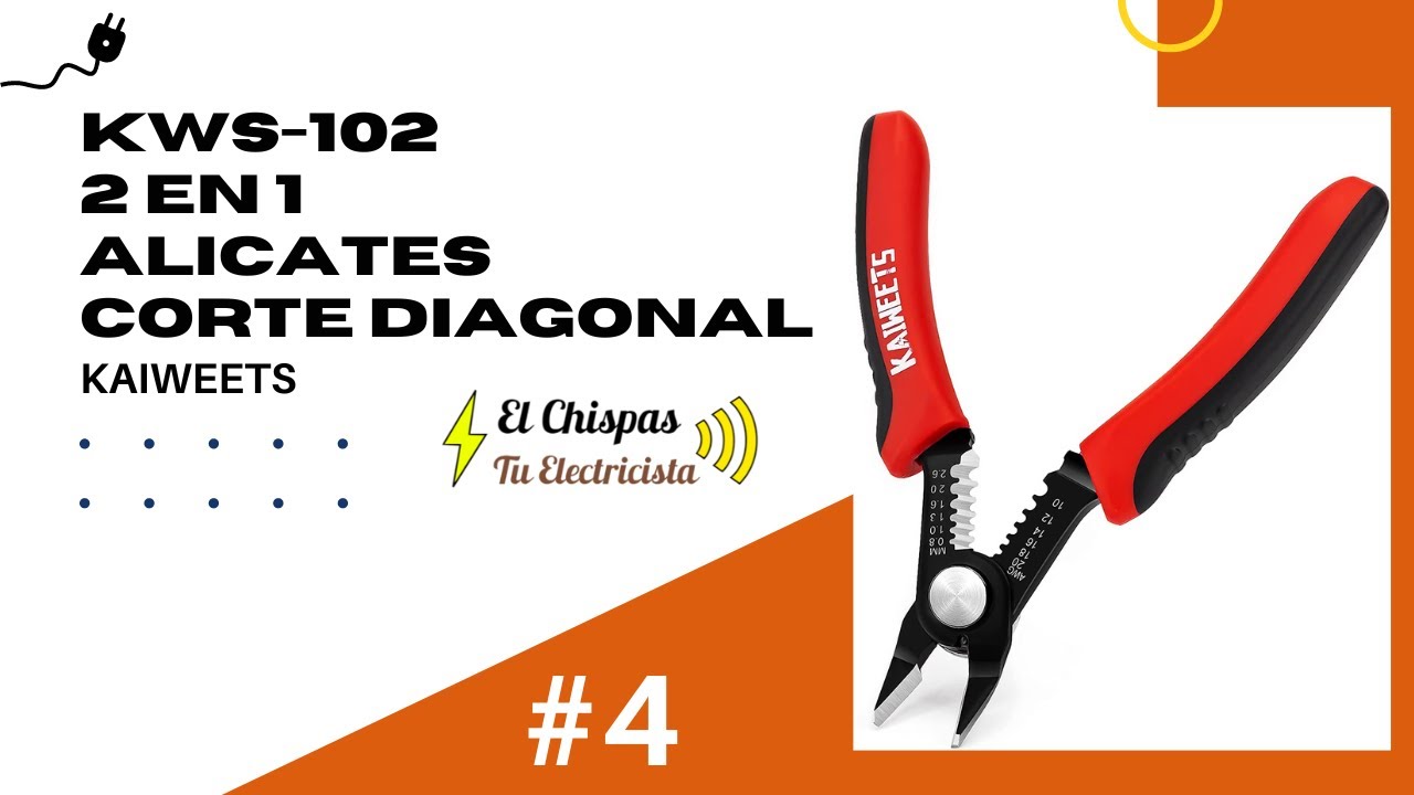 #4 KAIWEETS KWS-102 2 en 1 Alicates de Corte Diagonal 🔧