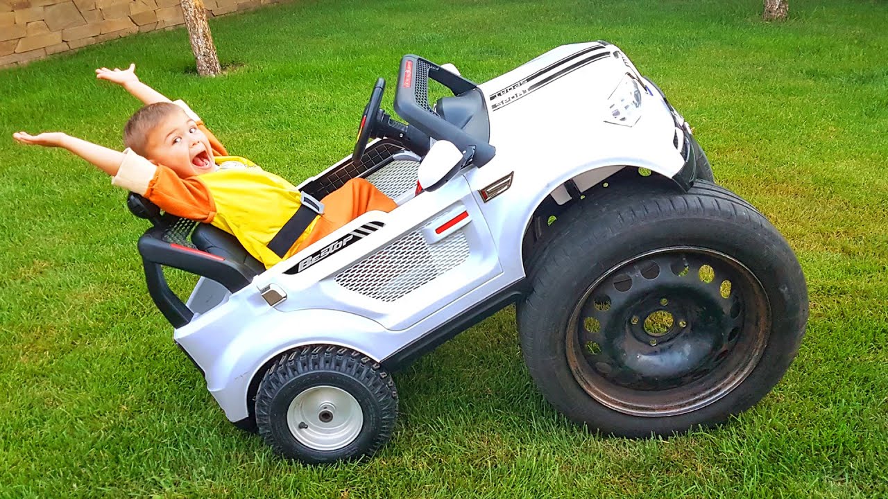 Dima transformeert power wheels auto naar mega auto