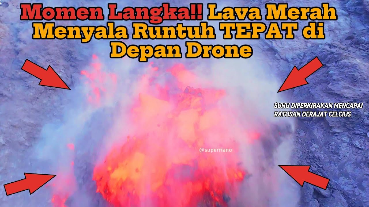 🌋🌋 DETIK-DETIK BONGKAHAN LAVA PIJAR GUNUNG MERAPI AMBRUK ‼️🌋 TEREKAM DRONE DENGAN JELAS‼️🌋🌋