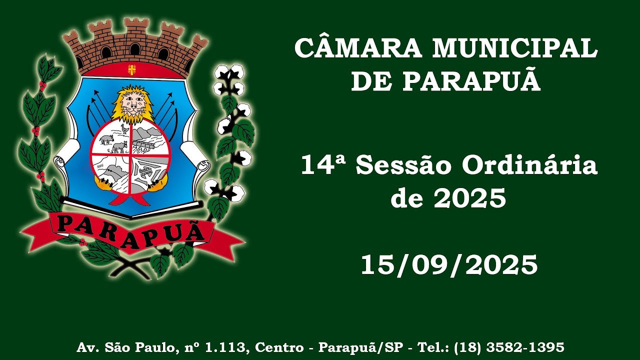 14ª Sessão Ordinária de 15/09/2025