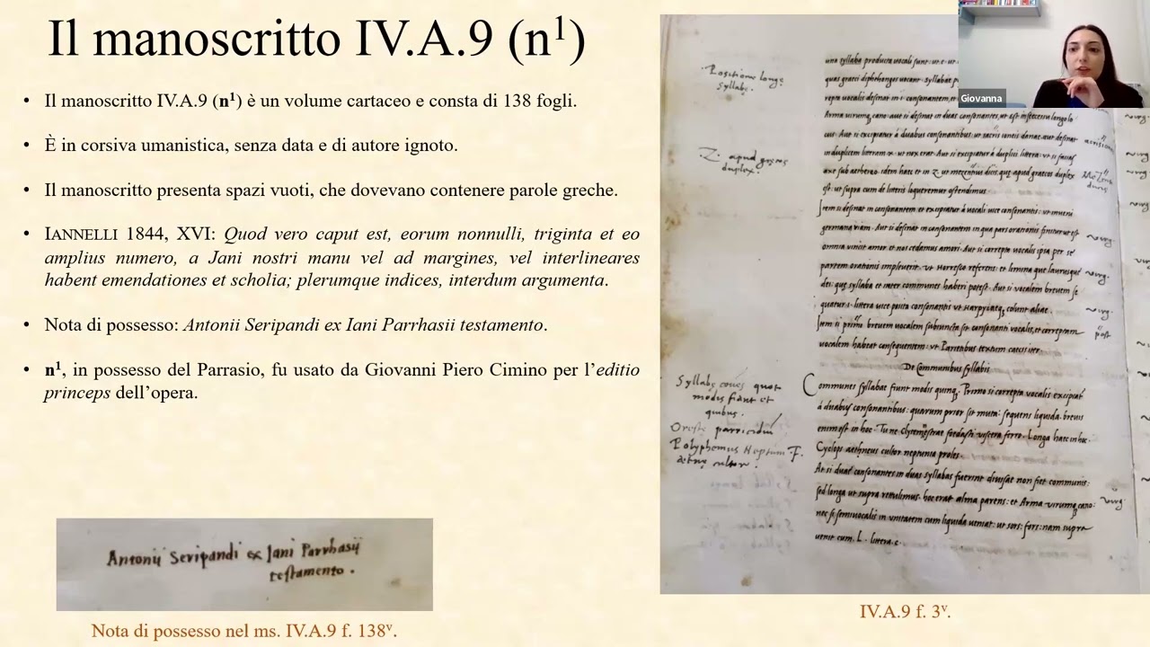 Parrhasiana Online - Secondo incontro (07/05/2022)