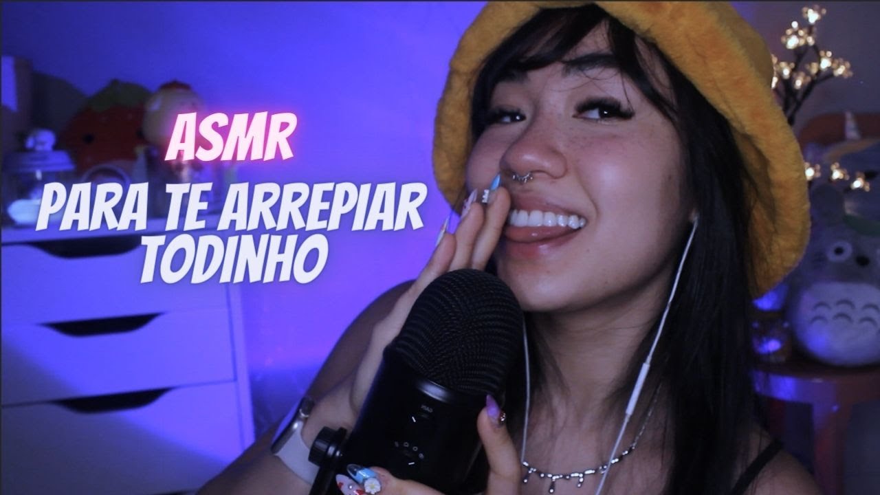 ASMR | SONS DE BOCA MOLHADOS e REPETIÇÃO DE PALAVRAS (com tapping na UNHA e INAUDÍVEL para ARREPIAR)