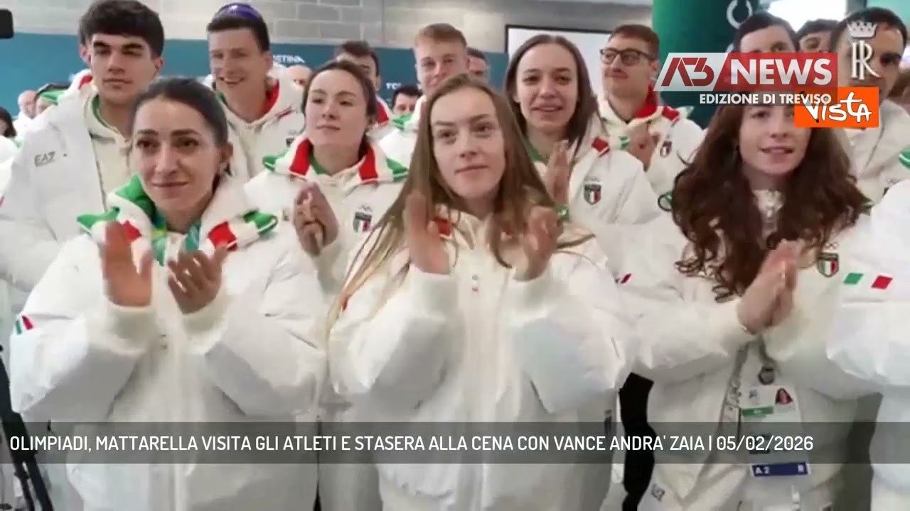 OLIMPIADI, MATTARELLA VISITA GLI ATLETI E STASERA ALLA CENA CON VANCE ANDRA' ZAIA | 05/02/2026