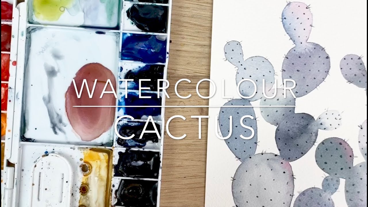 Watercolour Cactus Tutorial