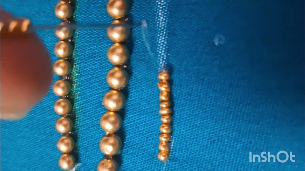 Free aari class 16 4mm beads work, surge beads work 🪡🧵 mouni aari works 