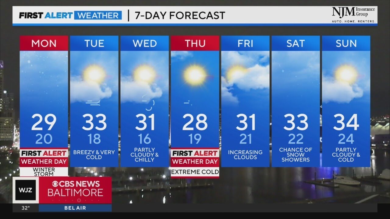 Maryland expected to get several inches of snow with winter storm