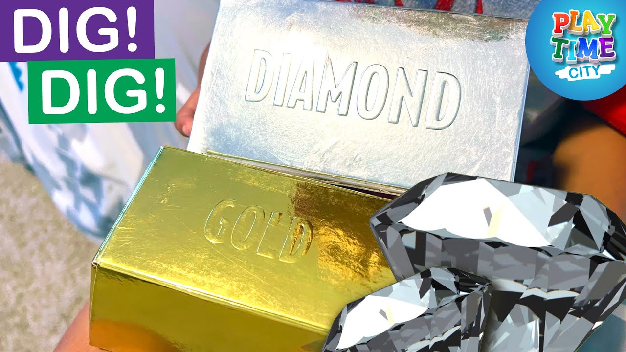 WE FOUND TREASURE! Diamond and Gold Dig It Kit - What are diamonds? What is gold?