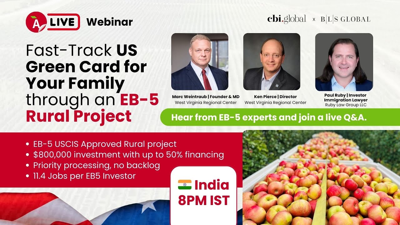 Fast-Track US Green Card forYour Family through an EB-5 Rural Project