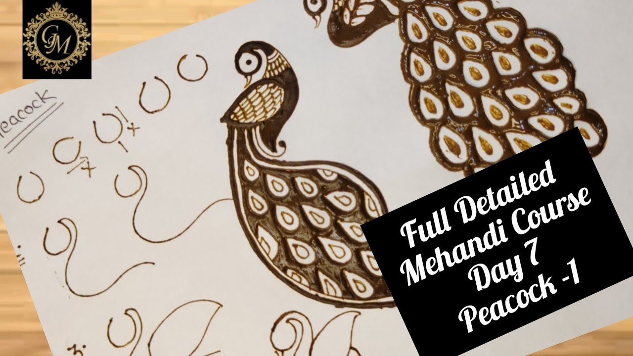 Best Mehandi Class Day 7❤️ ll Mehandi mein Peacock Bnana seekhe ll Peacock Mehandi Design