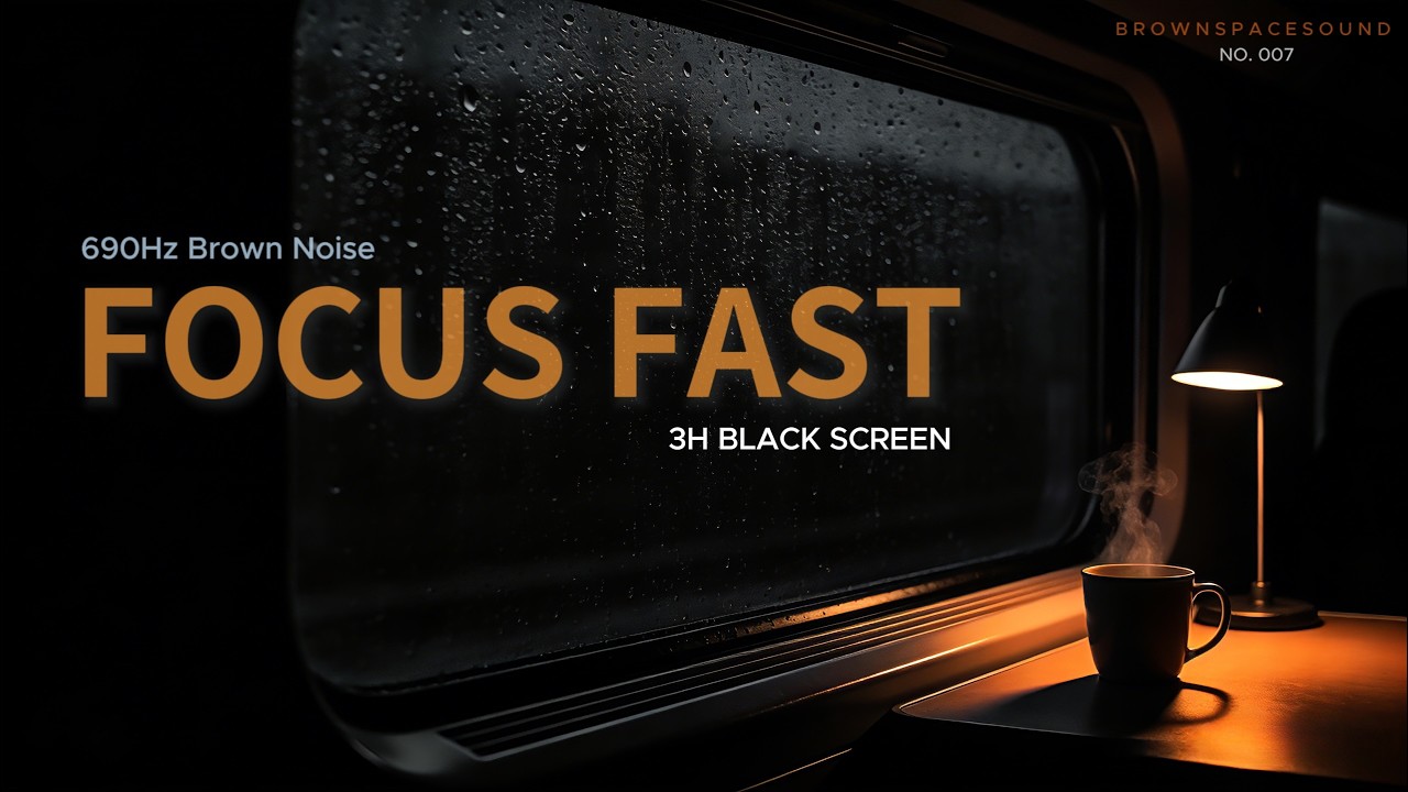 High-Speed Train Cabin Ambience (3 Hours) | 快速列車車廂的低頻環境音 | Black Screen (Flight 007)