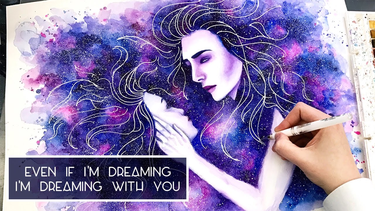 Even if I'm Dreaming, I'm Dreaming With You | Time Lapse Watercolour Speed Painting