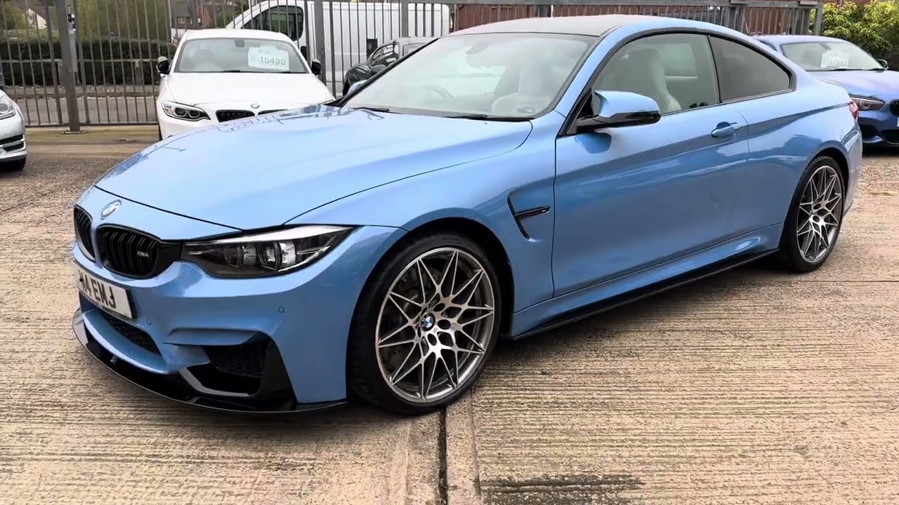 BMW M4 competition in yas marina blue