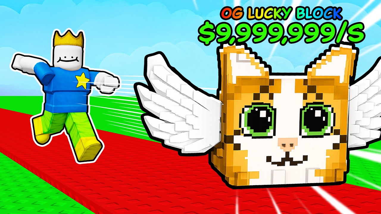 Throwing MAX LEVEL Lucky Blocks in Roblox