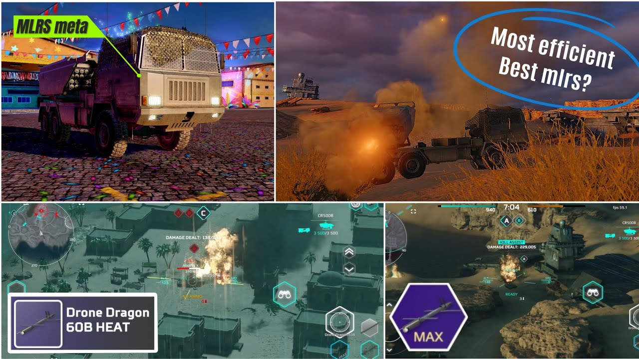 MWT Tank Battles SR5 GMLRS MK3 Drone dragon 60B Heat is this best mlrs? (gameplay 🤑)