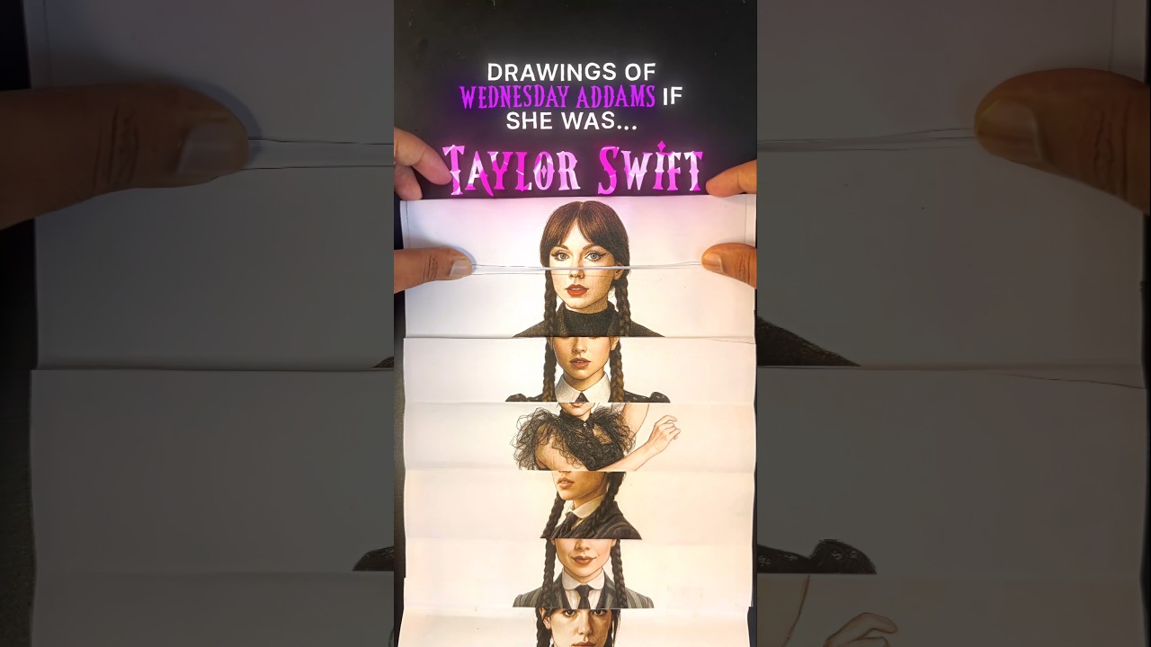 All Faces Of Wednesday Addams as Popular Singers Drawings 🤯🔥