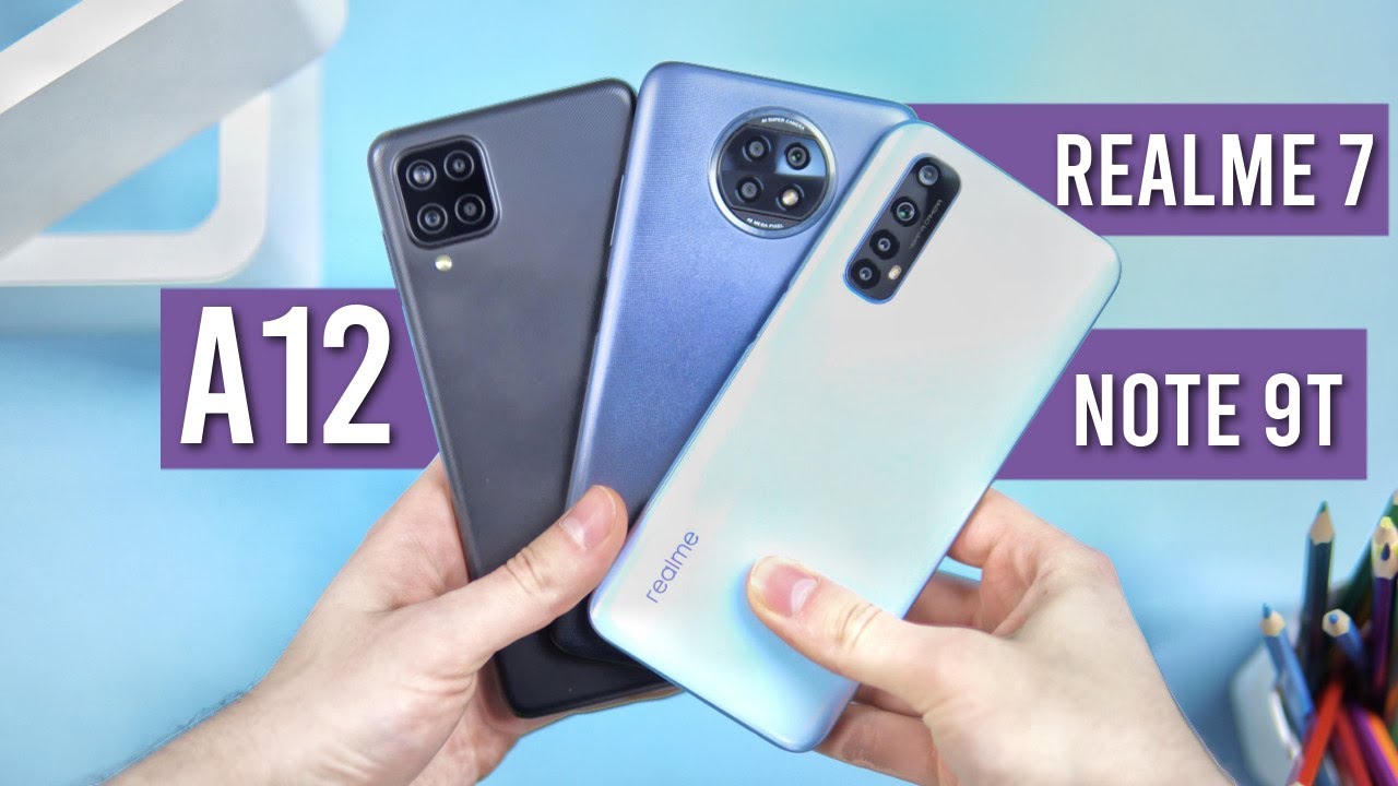 Samsung Galaxy A12 vs Redmi Note 9T vs REALME 7 - Pojedynek do 1000 ZŁ - TEST i Opinie Mobileo [PL]