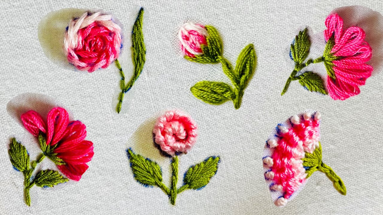 Hand Embroidery Tutorial, Flower Embroidery, Flowers Design