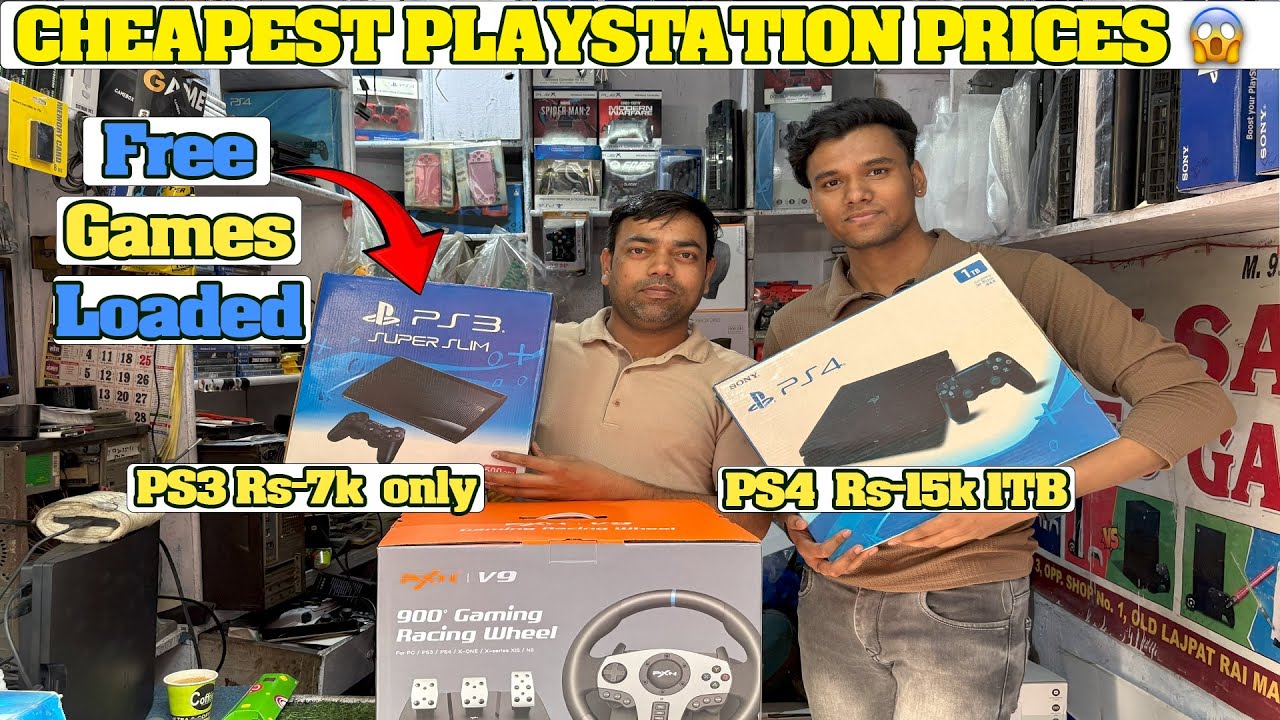 Cheapest playstation 😱|Free games loaded| all playstation available 😮|ps3 Rs-7k only |ps4 Rs -1TB