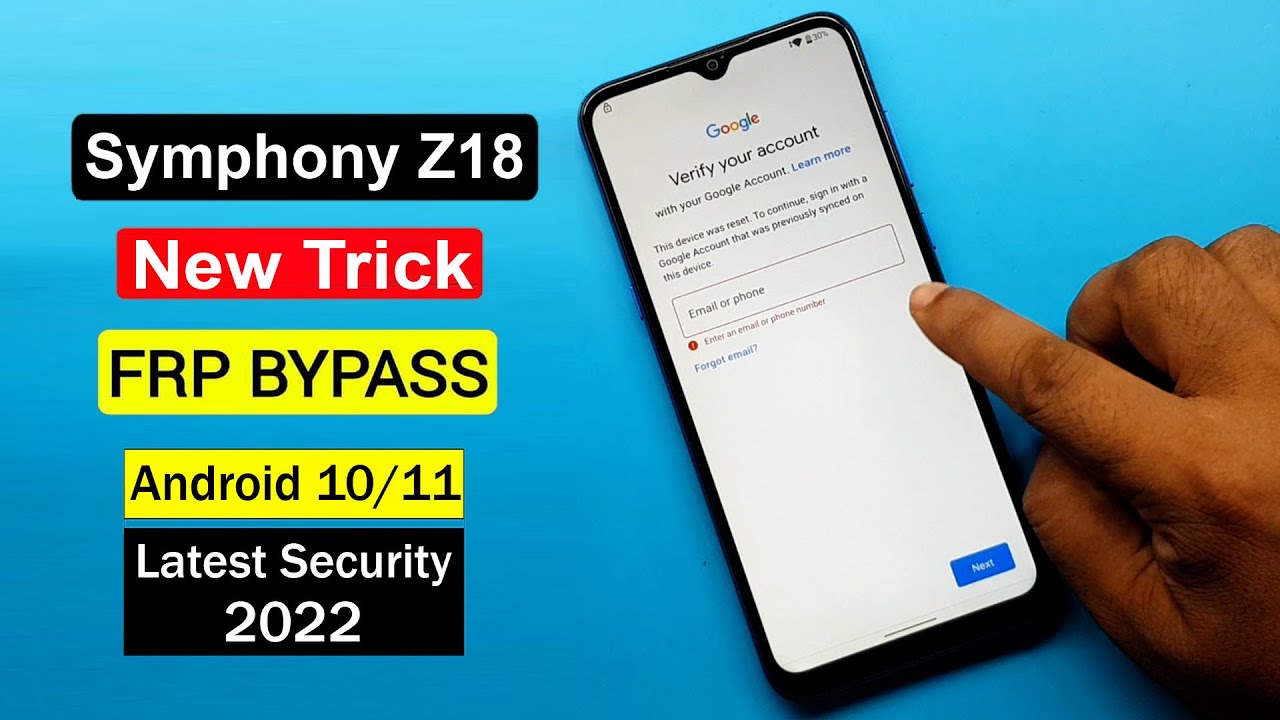 Symphony Z18 FRP Unlock | New Trick 2022 | Symphony Z18 Google Account Bypass (NO PC) Z18 FRP Bypass