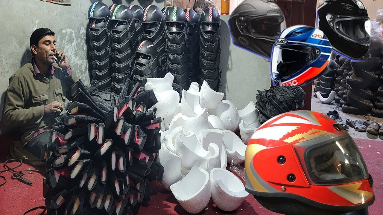 How Helmets are made in a small factory | Manufacturing process of Helmets