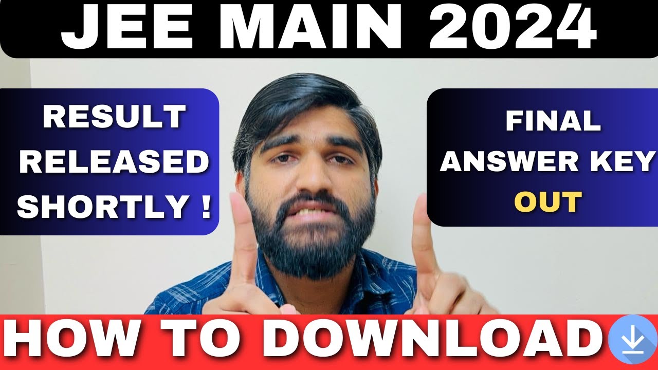 JEE Mains 2024 Result Release⚠️ Shortly Final Answer Key Released✅ | JEE Mains RESULT 2024 #jee2024