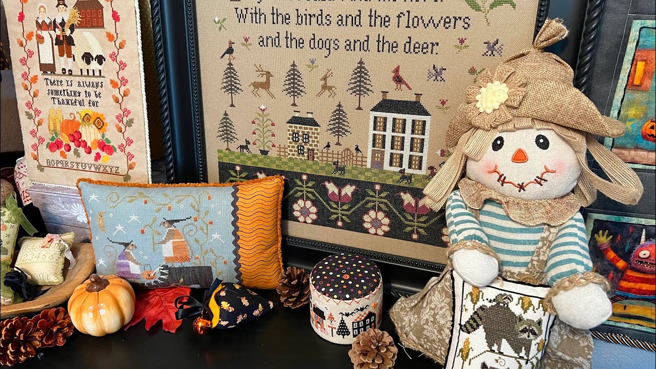 Flosstube Video 127 - October Stitching, Sewing & Crafting
