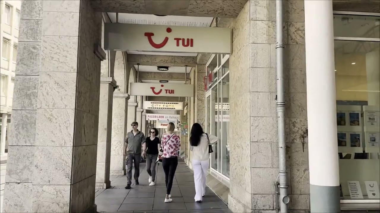 Walking Tour Neuss, Germany – Krefelder Straße to Stadtarchiv (City Center) | 4K 360