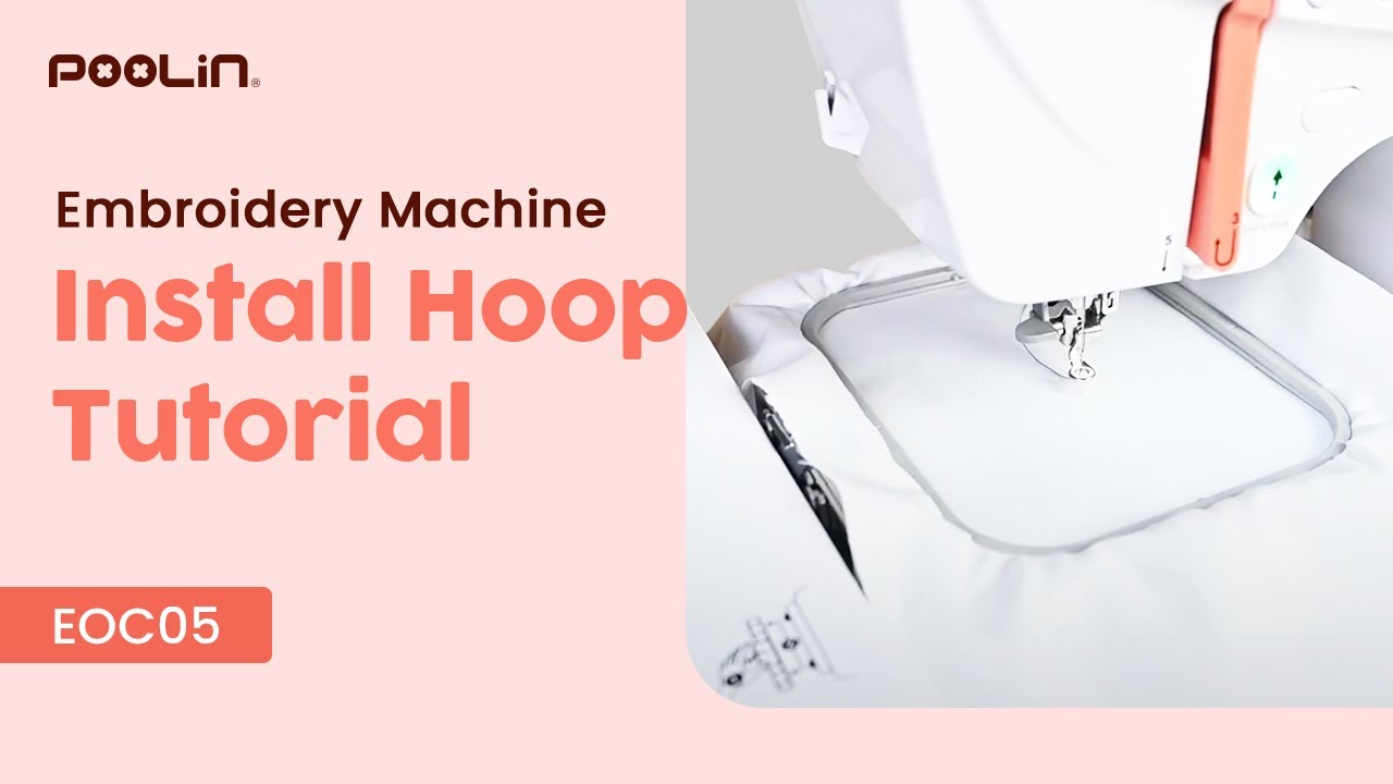 How to Install&Remove Embroidery Hoops of EOC05 Embroidery Machine For Beginners