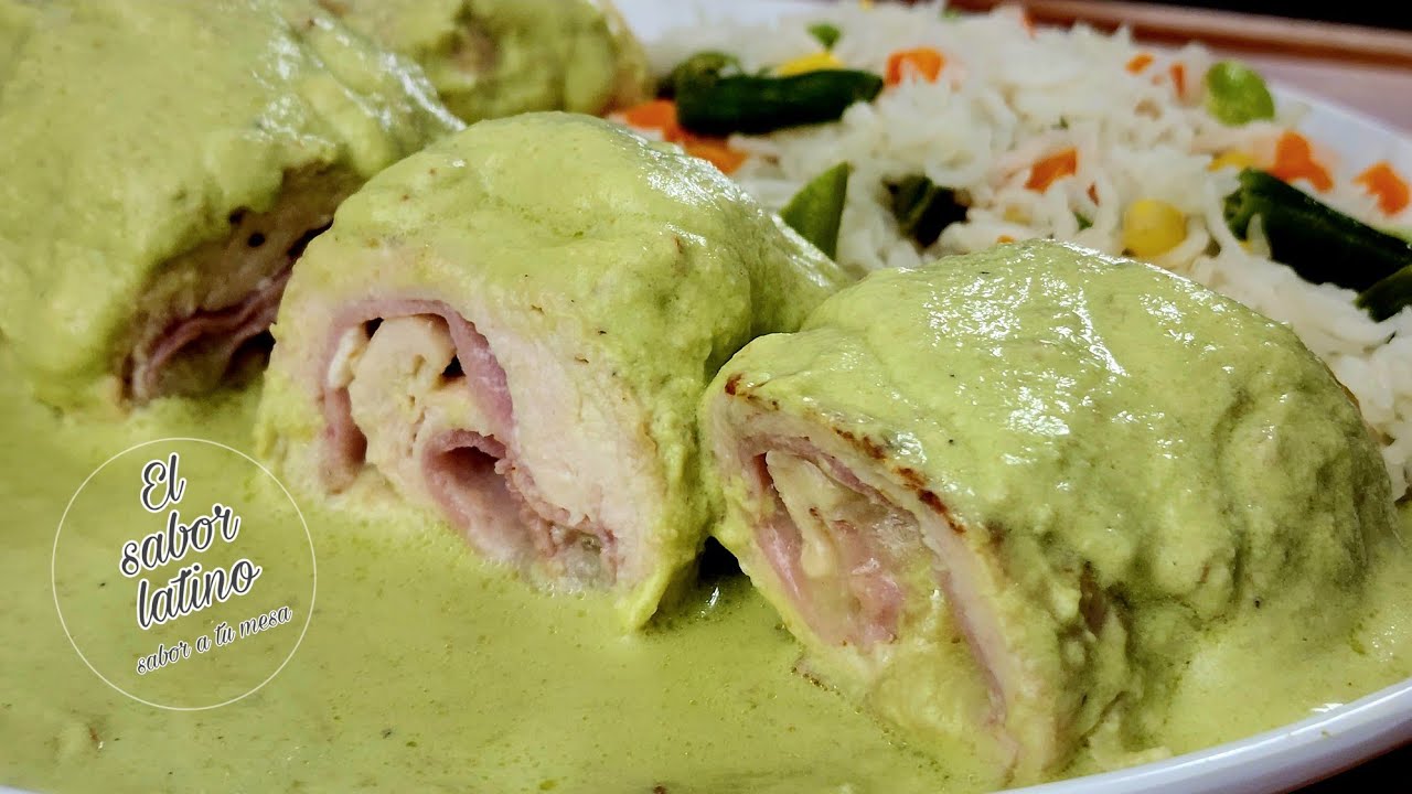 🔴 Pechugas de Pollo Rellenas de Jamón y Queso En Crema Poblana Bien Cremosita