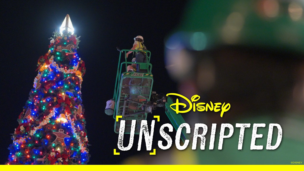 Installing 20 Disney World Christmas Trees in ONE Night | Disney Unscripted
