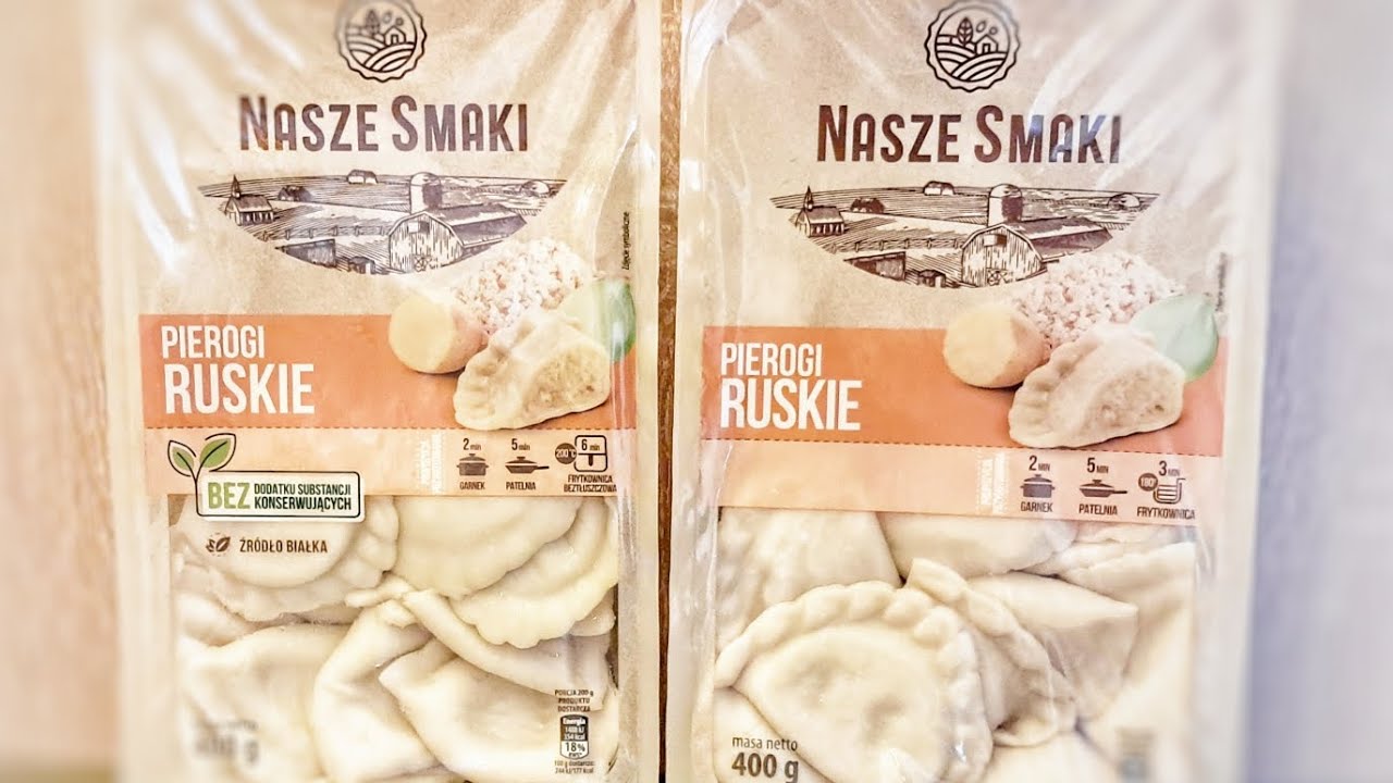 NASZE SMAKI PIEROGI RUSKIE - 3.65 złotych (1 USD) MADE IN POLAND #biedronka 