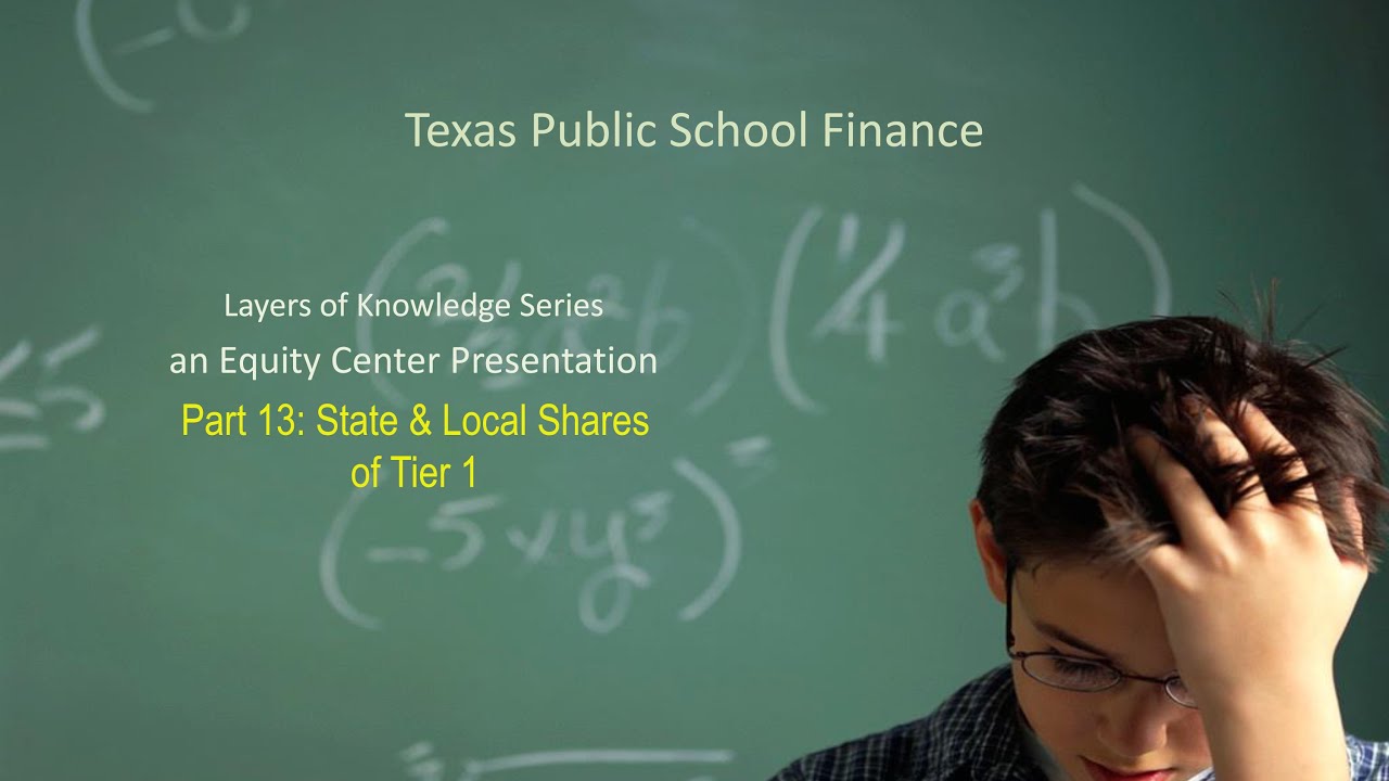 Layers of Knowledge School Finance 13 - Calculating State and Local Share