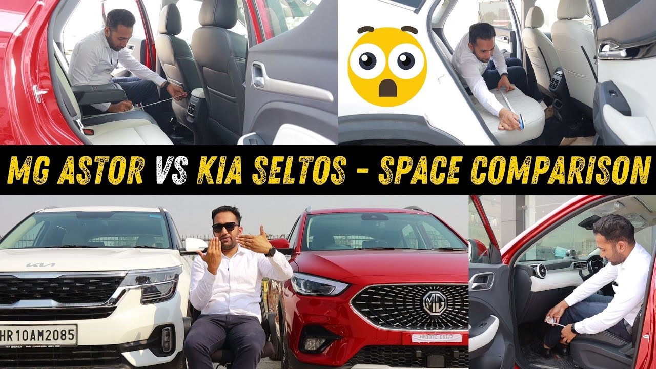 MG Astor VS Kia Seltos - Rear Space Comparison | Zyada Spacious Interior Kiska Hai ? 🔥