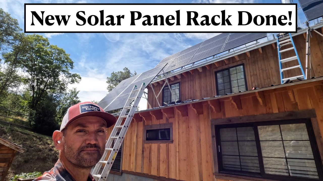 #612 - The New Solar Rack Is Done! Chimney Spark Arrestor Must Go!