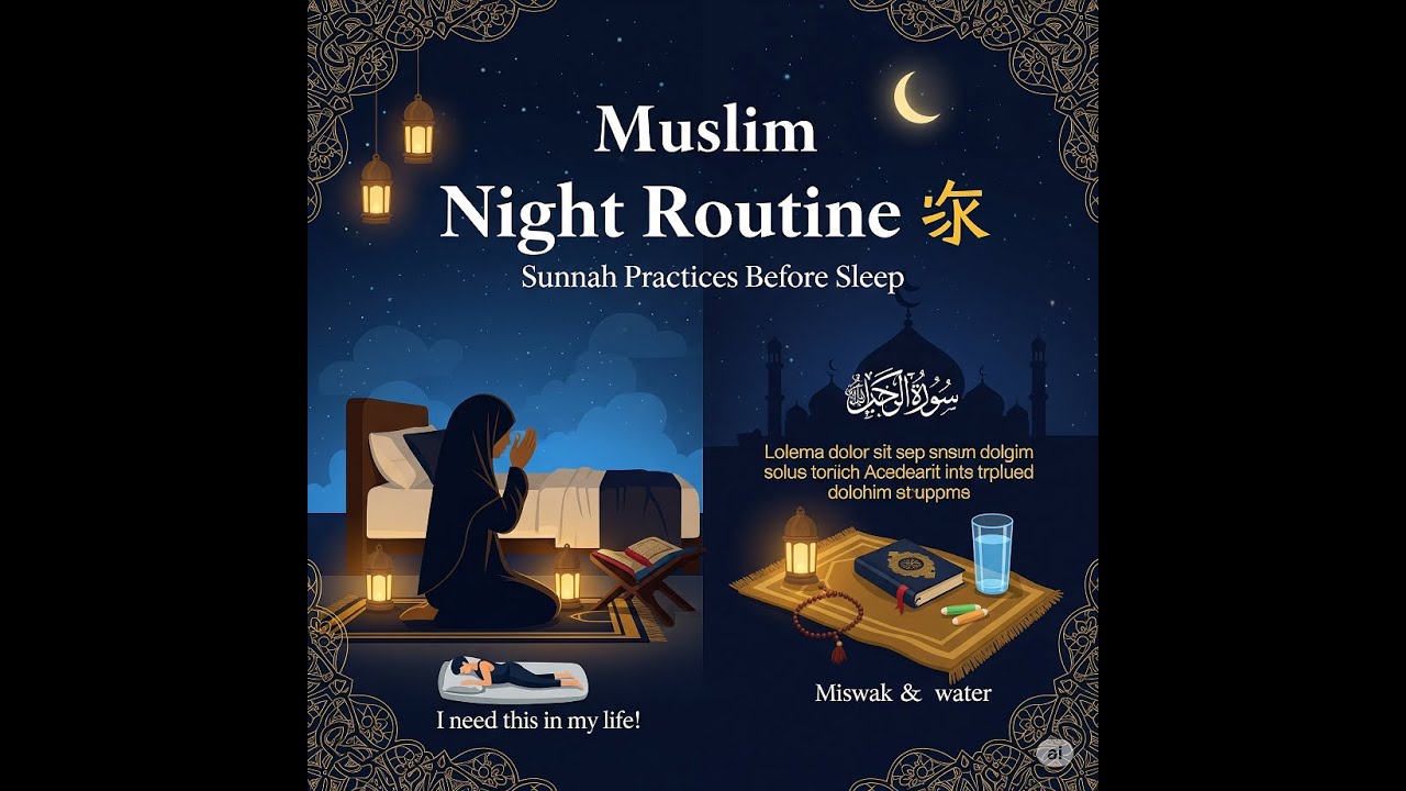 Muslim Night Routine with Sunnah Practices