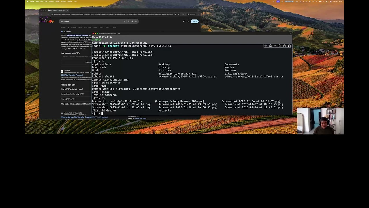 SFTP for file browsing across computers