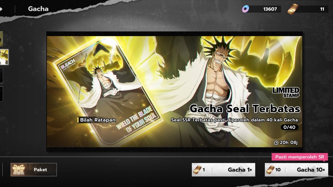 GACHA WEAPON KENPACHI BLEACH SOUL RESONANCE