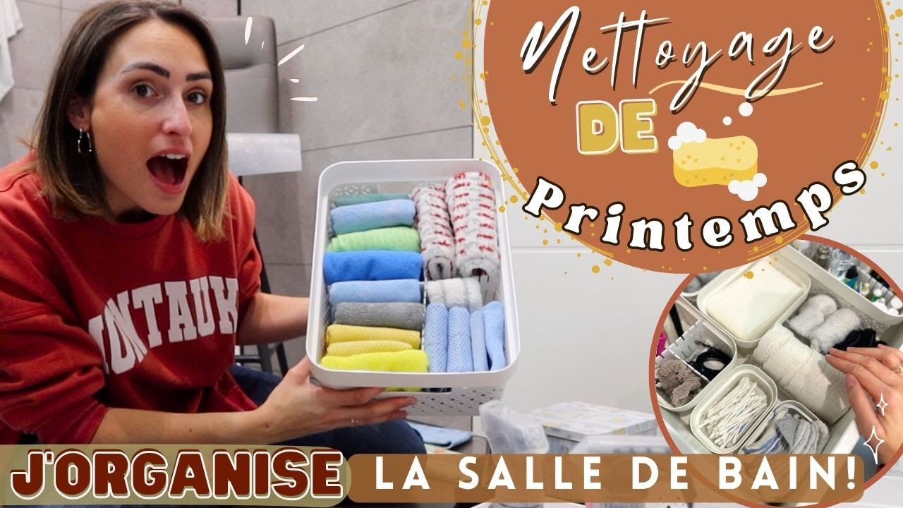 GROS RANGEMENT ET TRI DE LA SALLE DE BAIN I On commence le nettoyage de printemps!  I Miss Suzette