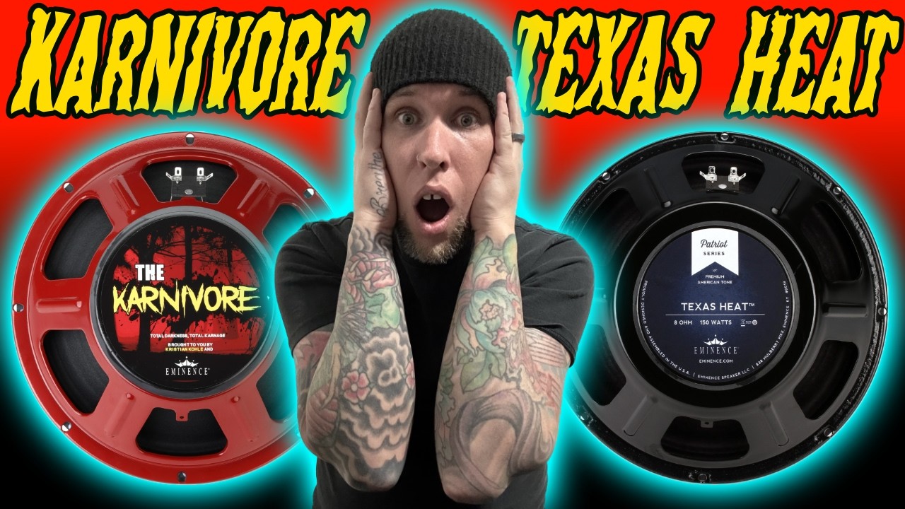 EMINENCE KARNIVORE против EMINENCE TEXAS HEAT — ДЕМОНСТРАЦИЯ ГИТАРНОГО ДИНАМИКА