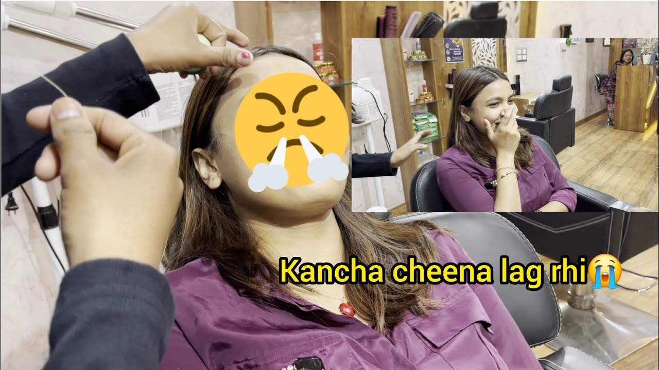 Zindagi me pehli baar threading karaya😭