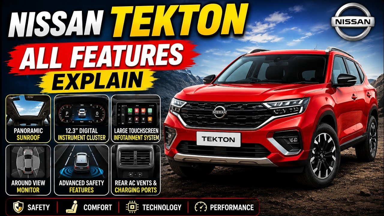 Nissan Tekton  All Features Explained | Complete Features & Technology | Nissan Tekton