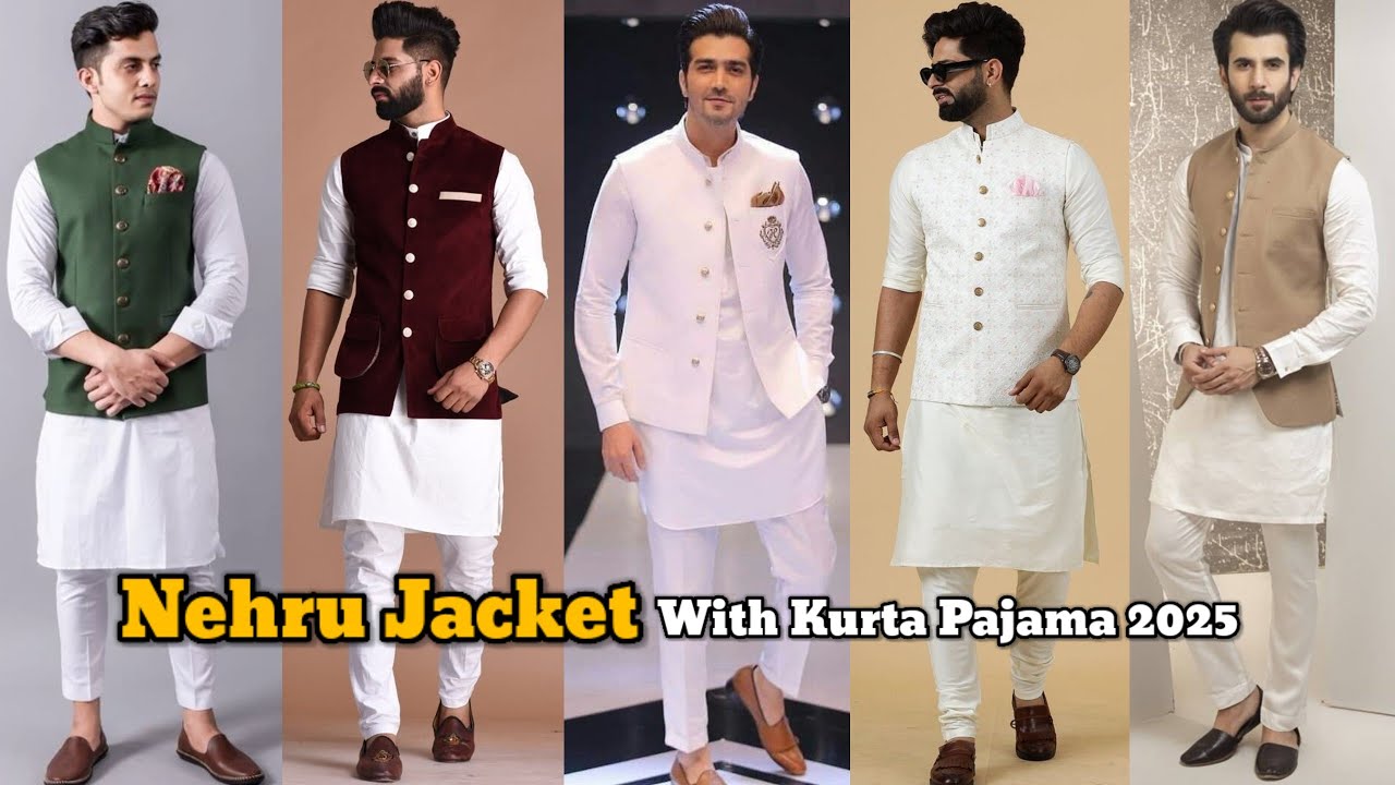 Nehru Jacket With Kurta Pajama | Nehru Jacket Style For Wedding | Kurta Pajam With Nehru Jacket