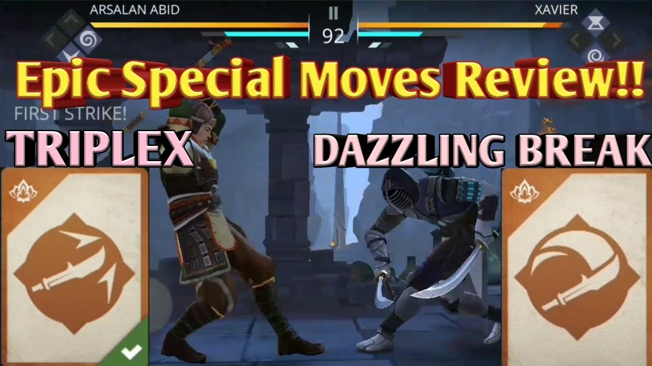 Shadow Fight 3 | Guandao Epic Special Moves Review | TRIPLEX & DAZZLING BREAK!!