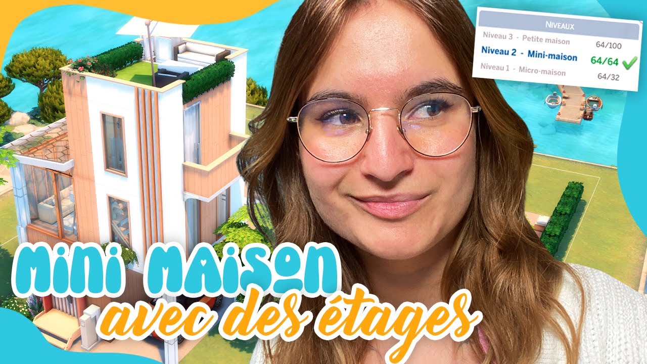 ☾ On construit une MINI maison avec DES étages ? 😎 | Challenge - SIMS 4 ☽