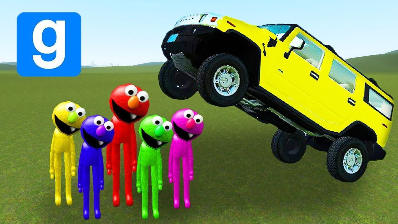 ELMO FAMILY VS CARS (Garry's Mod) #3