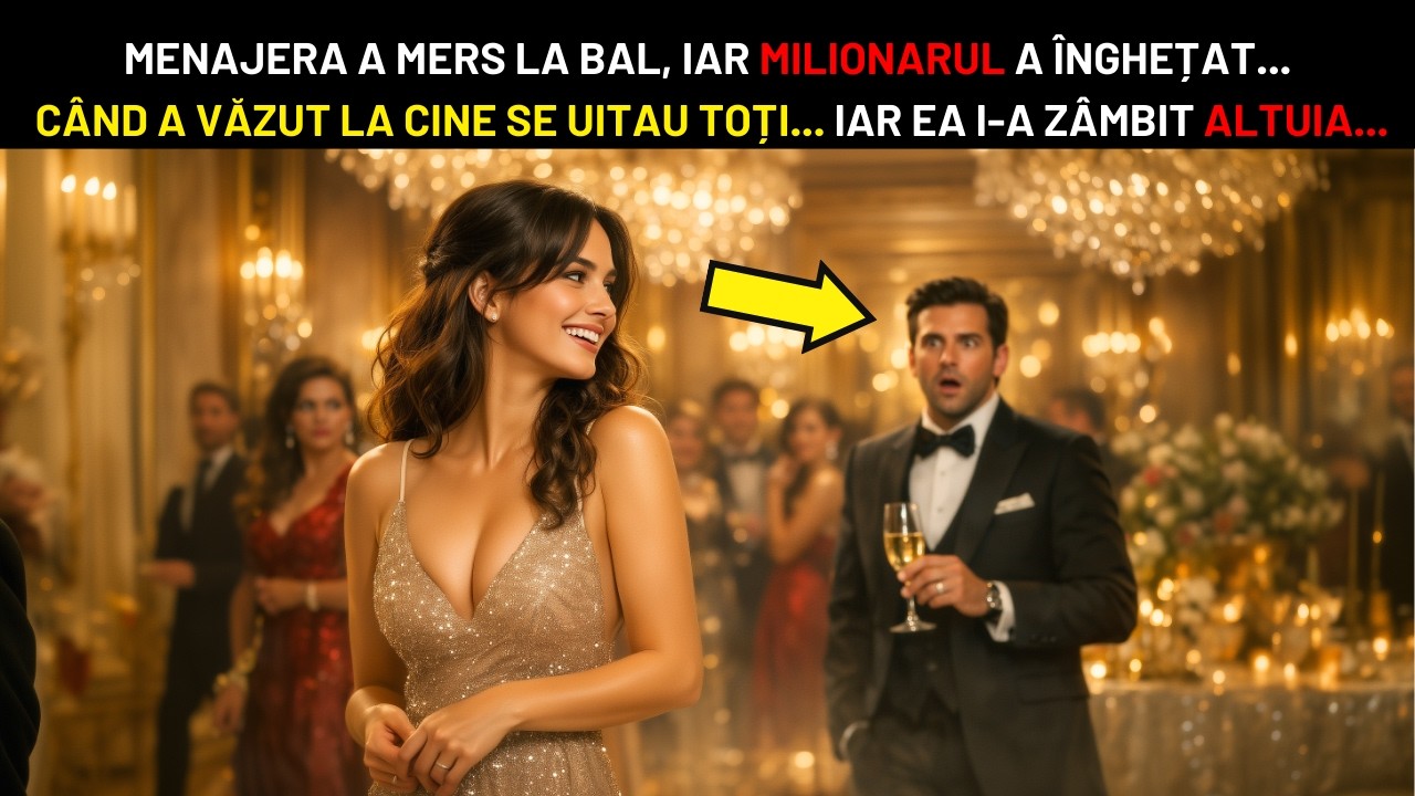 SLUJITOAREA UMILĂ A MERS LA BAL, IAR MILIONARUL A ÎNGHEȚAT CÂND A VĂZUT-O... DAR EA A ZÂMBIT ALTUIA