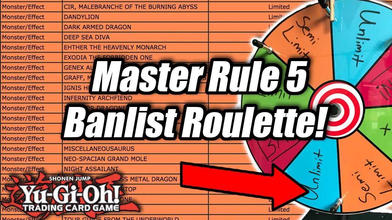 Yu-Gi-Oh! Master Rule 5 Banlist Roulette! (April 2020 Banlist)