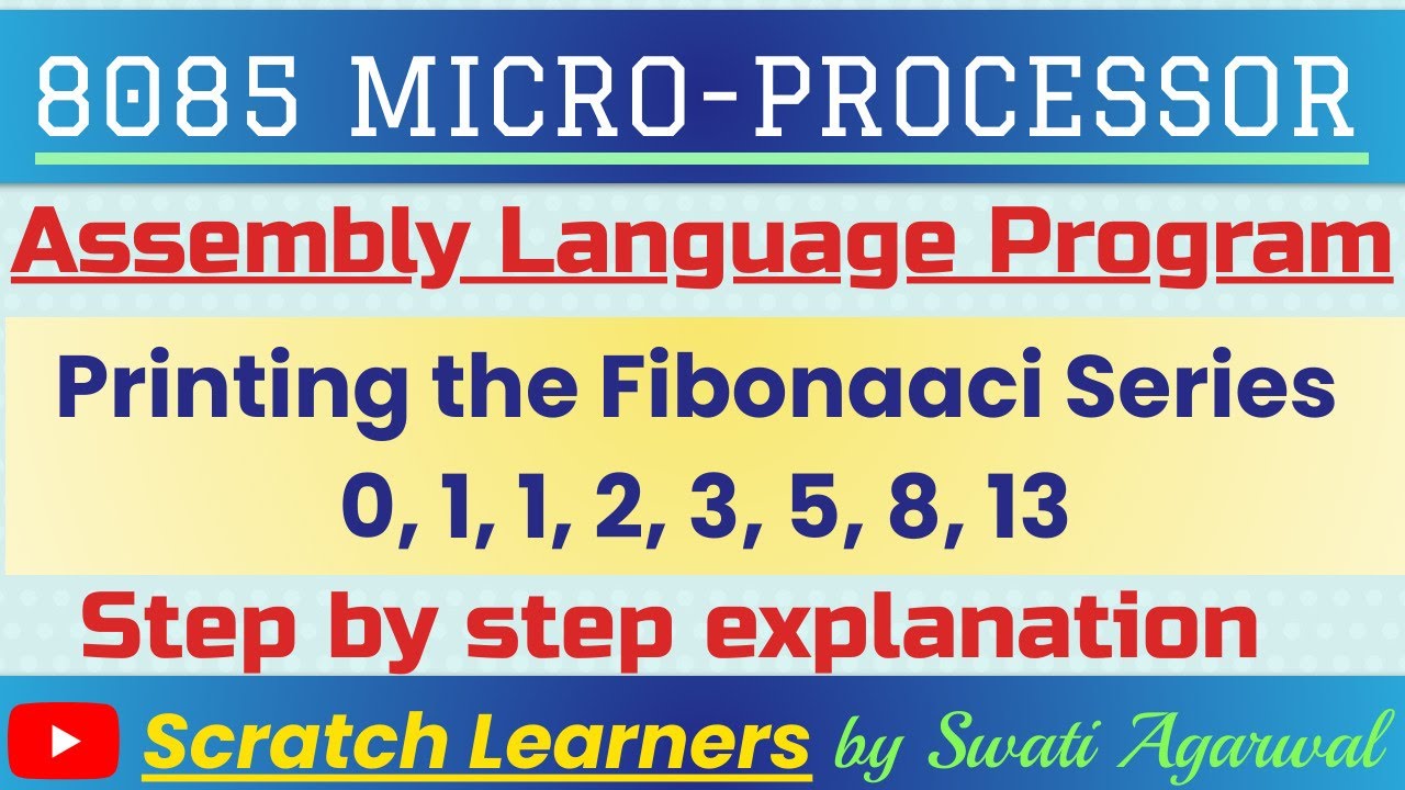 8085 program to print the fibonaaci series| Fibonaaci series in 8085 microprocessor