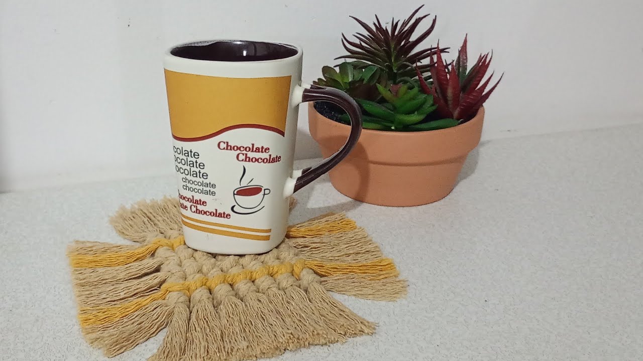 Posa vasos macramé ☕