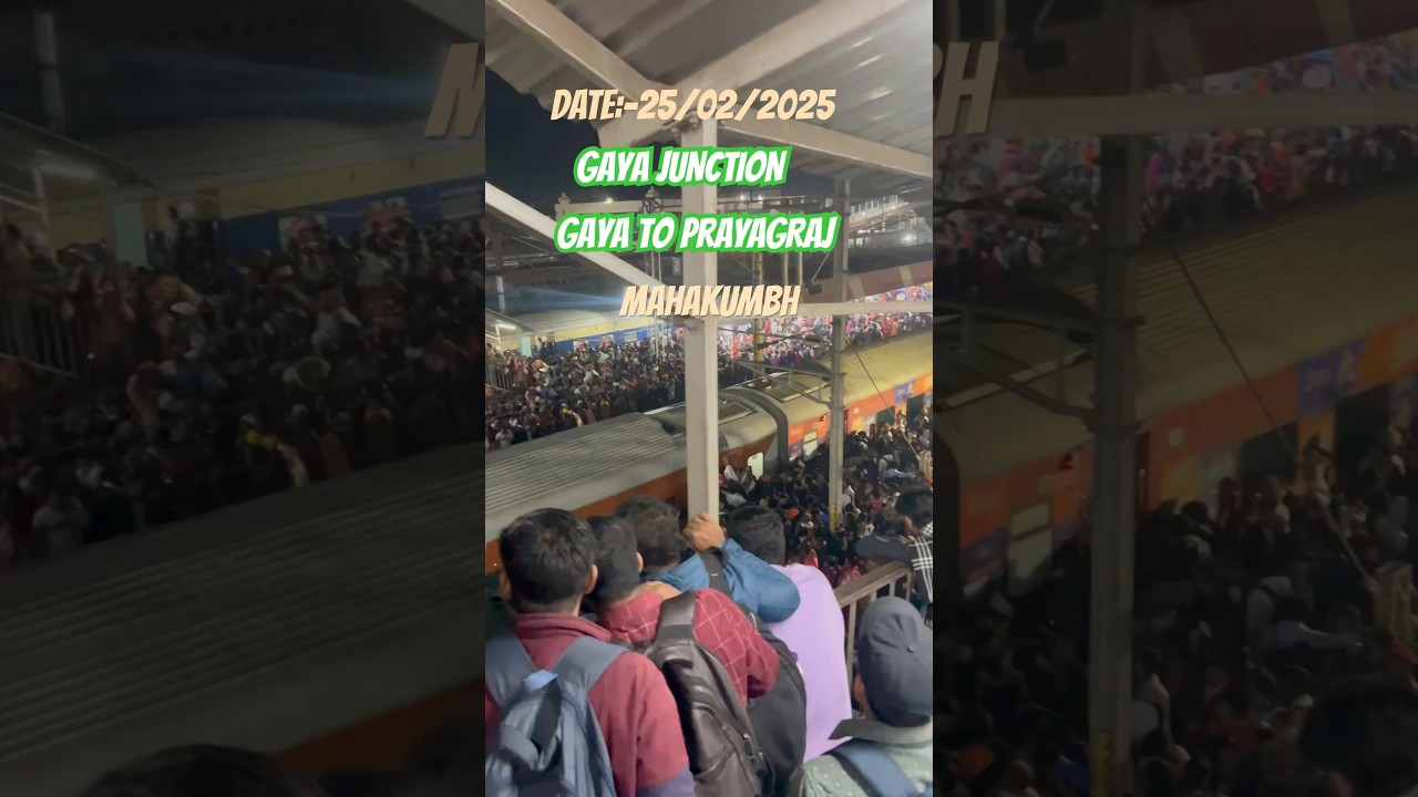 Mahakumbh mela train  crowd 🙏#mahakumbh2025 #kumbhmela #pryagraj #crowd #shorts #kumbh #indian